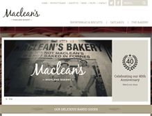 Tablet Screenshot of macleansbakery.com